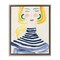 Stupell Industries Woman in Stripes Floater Framed Canvas Wall Art Design by June Erica Vess